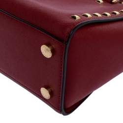 Pre Owned MICHAEL Michael Kors Red Leather Medium Selma Satchel