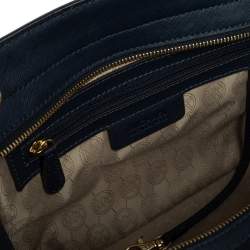 Pre Owned Michael Michael Kors Blue Leather Medium Selma Satchel