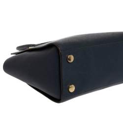 Pre Owned Michael Michael Kors Blue Leather Medium Selma Satchel