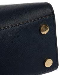 Pre Owned Michael Michael Kors Blue Leather Medium Selma Satchel