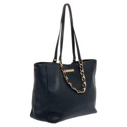 مملوكة مسبقًا حقيبة يد مايكل مايكل كورس جلد أزرق بيدين