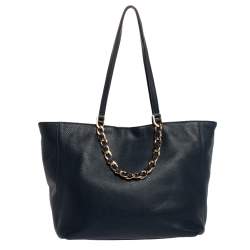 مملوكة مسبقًا حقيبة يد مايكل مايكل كورس جلد أزرق بيدين