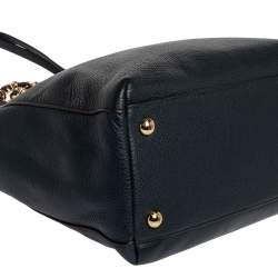 مملوكة مسبقًا حقيبة يد مايكل مايكل كورس جلد أزرق بيدين