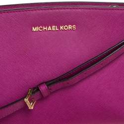 MICHAEL Michael Kors Fuchsia Leather Medium Selma Crossbody Bag