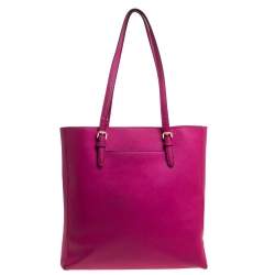 Pre Owned حقيبة يد مايكل مايكل كورس "جيت سيت" كبيرة جلد فوشيا