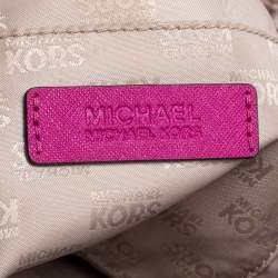 Pre Owned حقيبة يد مايكل مايكل كورس "جيت سيت" كبيرة جلد فوشيا