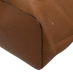 Pre Owned MICHAEL Michael Kors Tan Leather Jet Set Travel Tote
