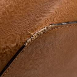 Pre Owned MICHAEL Michael Kors Tan Leather Jet Set Travel Tote