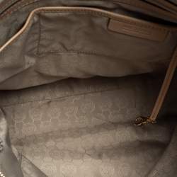 Pre Owned Michael Kors Beige/Black Snakeskin Effect Leather Jet Set Tote