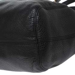 Pre Owned حقيبة كتف مايكل مايكل كورس سلسلة جلد أسود