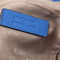 Pre Owned حقيبة يد مايكل مايكل كورس "جيت سيت ترافيل" كبيرة جلد أزرق