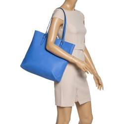 Pre Owned حقيبة يد مايكل مايكل كورس "جيت سيت ترافيل" كبيرة جلد أزرق