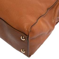 Pre Owned MICHAEL Michael Kors Brown Leather Large Hamilton North South Tote