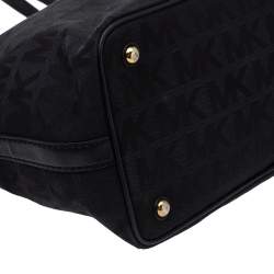 Pre Owned MICHAEL Michael Kors Black Signature Canvas Travel Tote