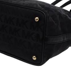 Pre Owned MICHAEL Michael Kors Black Signature Canvas Travel Tote