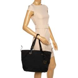 Pre Owned MICHAEL Michael Kors Black Signature Canvas Travel Tote