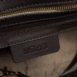 مملوكة مسبقًا Michael Kors Dark Brown Studded Leather Selma Crossbody Bag