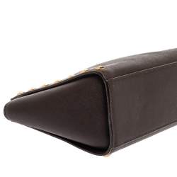 مملوكة مسبقًا Michael Kors Dark Brown Studded Leather Selma Crossbody Bag