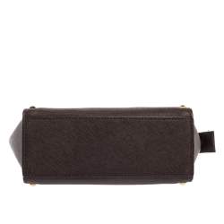 مملوكة مسبقًا Michael Kors Dark Brown Studded Leather Selma Crossbody Bag