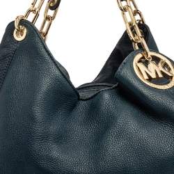 Pre Owned حقيبة هوبو مايكل كورس "ليلي" جلد أزرق كحلي