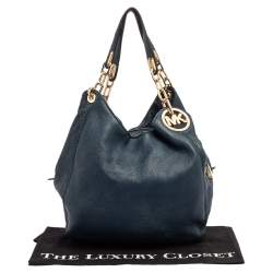 Pre Owned حقيبة هوبو مايكل كورس "ليلي" جلد أزرق كحلي