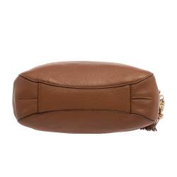 Pre Owned MICHAEL Michael Kors Tan Leather Charm Tassel Hobo