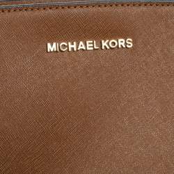 Pre Owned MICHAEL Michael Kors Brown Leather Medium Selma Crossbody Bag 