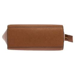 Pre Owned MICHAEL Michael Kors Brown Leather Medium Selma Crossbody Bag 