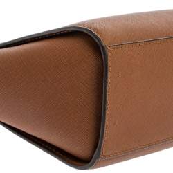 Pre Owned MICHAEL Michael Kors Brown Leather Medium Selma Crossbody Bag 