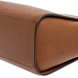 Pre Owned MICHAEL Michael Kors Brown Leather Medium Selma Crossbody Bag 