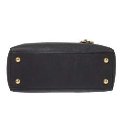 Pre Owned Michael Michael Kors Black Leather Jet Set Tote 