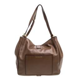 مملوكة مسبقًا MICHAEL Michael Kors Brown Leather Quincy Shoulder Bag
