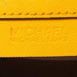 Pre Owned MICHAEL Michael Kors Mustard Leather Medium Selma Satchel