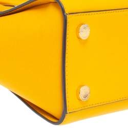 Pre Owned MICHAEL Michael Kors Mustard Leather Medium Selma Satchel