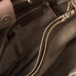 Pre Owned Michael Michael Kors Old Rose Leather Sofia Tote
