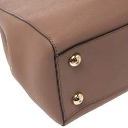 Pre Owned Michael Michael Kors Old Rose Leather Sofia Tote