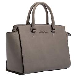 Pre Owned حقيبة مايكل مايكل كورس سيلما جلد رصاصي كبيرة