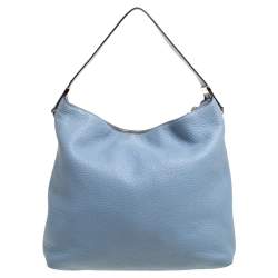 Pre Owned MICHAEL Michael Kors Blue Grained Leather Hobo