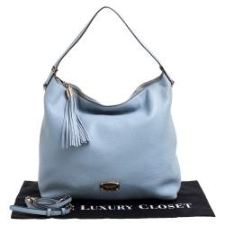 Pre Owned MICHAEL Michael Kors Blue Grained Leather Hobo