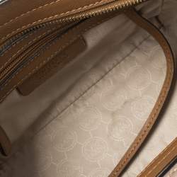 Pre Owned MICHAEL Michael Kors Tan Leather Medium Selma Crossbody Bag