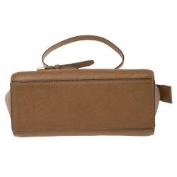 Pre Owned MICHAEL Michael Kors Tan Leather Medium Selma Crossbody Bag