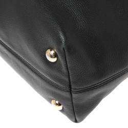 Pre Owned MICHAEL Micheal Kors Black Leather Jet Set Chain Tote