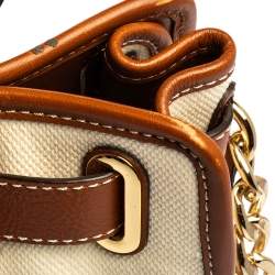 Pre Owned حقيبة مايكل مايكل كورس هاميلتون جلد ثلاثي اللون وكانفاس كبيرة