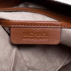 Pre Owned حقيبة شوبر مايكل مايكل كورس سينثيا كانفاس مقوى أبيض بالشعار