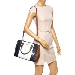 Pre Owned MICHAEL Michael Kors Multicolor Leather Medium Sutton Tote