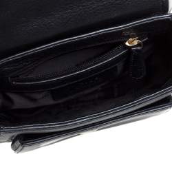 Pre Owned حقيبة كتف مايكل مايكل كورس "ايزادور" سويدي و جلد أسود