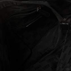 Pre Owned MICHAEL Micheal Kors Black Signature Canvas Jet Set Travel Chain Tote
