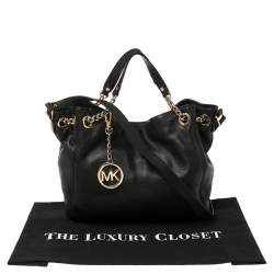 مملوكة مسبقًا MICHAEL Michael Kors Black Leather Chain Shoulder Bag