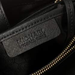 Pre Owned MICHAEL Michael Kors Black Leather Large Cynthia Tote