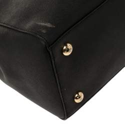 Pre Owned MICHAEL Michael Kors Black Leather Large Cynthia Tote